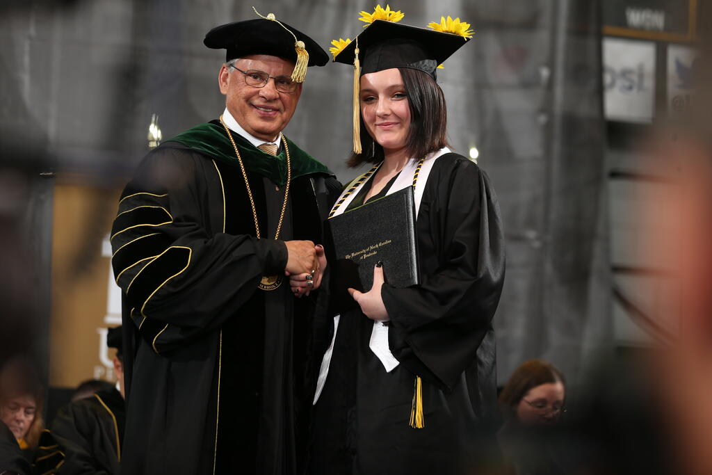 At 19, Kaylie Gore of Bolton, N.C., was the youngest graduate during Winter Commencement