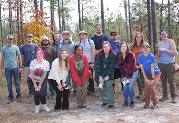 Conservation Biology students in Calloway Forest Preserve