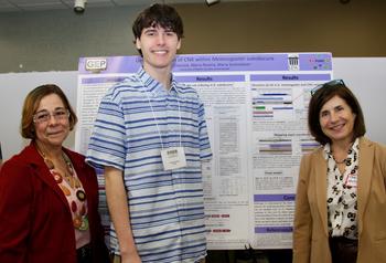 Left to right: Dr. Maria Pereira, Connor Chessick, and Dr. Maria Santisteban