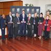 Chancellor Robin Gary Cummings (far right) with the 2019 Business Visions Awards recipients